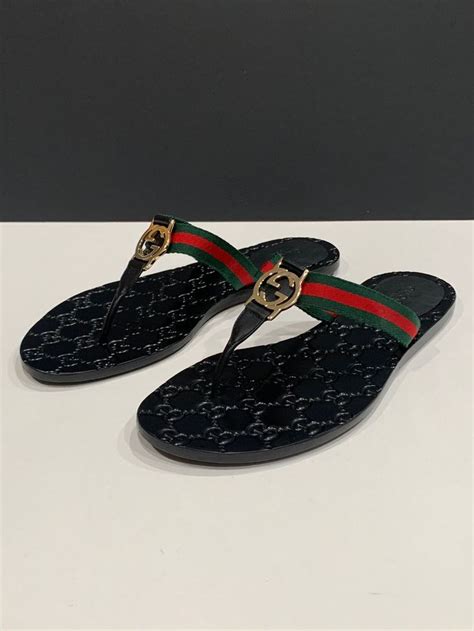 gucci gg logo flip flop|gucci flip flops tiktok russian.